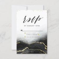 Eethal Mist Ombre Black Watercolor RSVP
