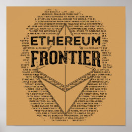 Eethum Frontier poster (preto quadrado sobre ouro)