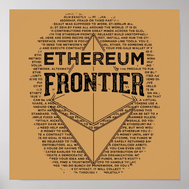 Eethum Frontier poster (preto quadrado sobre ouro) (Frente)