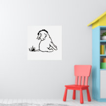 Eeyore a olhar para a sua Poster de cauda negra e