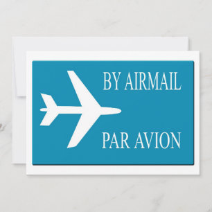 Efeito adesivo de correio aéreo