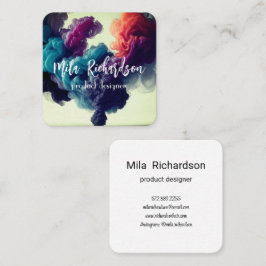 efeito de fumo cartão de visita quadrado moderno