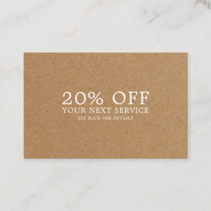 Efeito de Papel Kraft - Voucher de Desconto