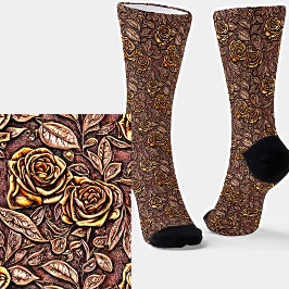 Efeito de Textura 3D Floral Amarelo Marrom