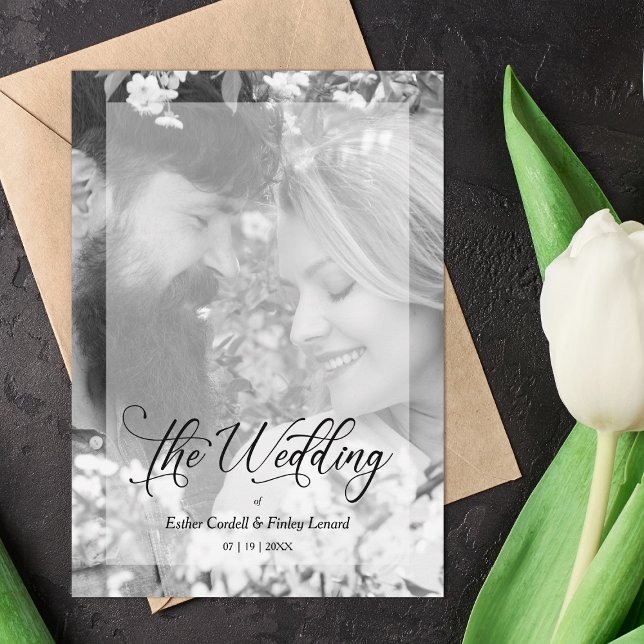 Efeito de Vellum Minimalista Branco Preto (Criador carregado)