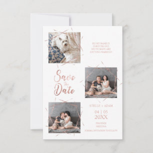 Efeito Dourado da Tendência de Três Fotos Modernas