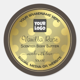 Efeito Dourado Logotipo Personalizado Etiquetas de