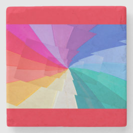 Efeito Droste em porta-copos de pedra