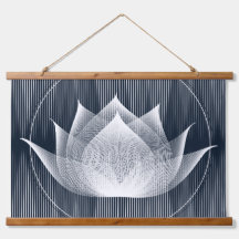 Efeito Moiré Moderno de Lotus Preto e Branco