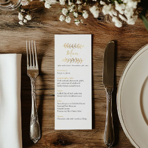 efeito ouro bonito deixa menu mesa de casamento