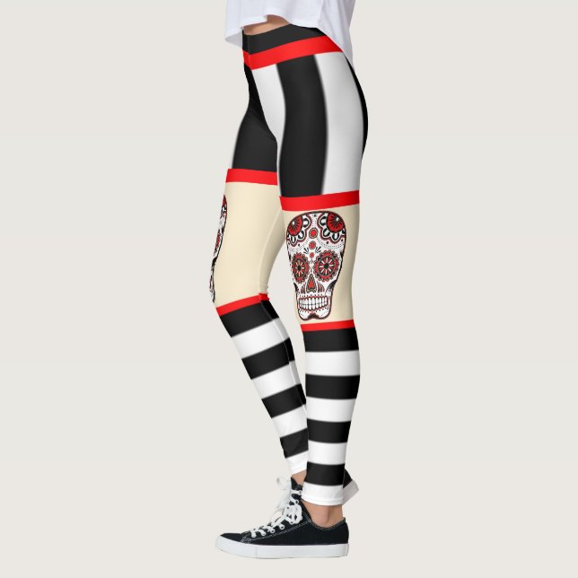 Efeito Shorts de Leggings com caveiras Doces (Esquerda)