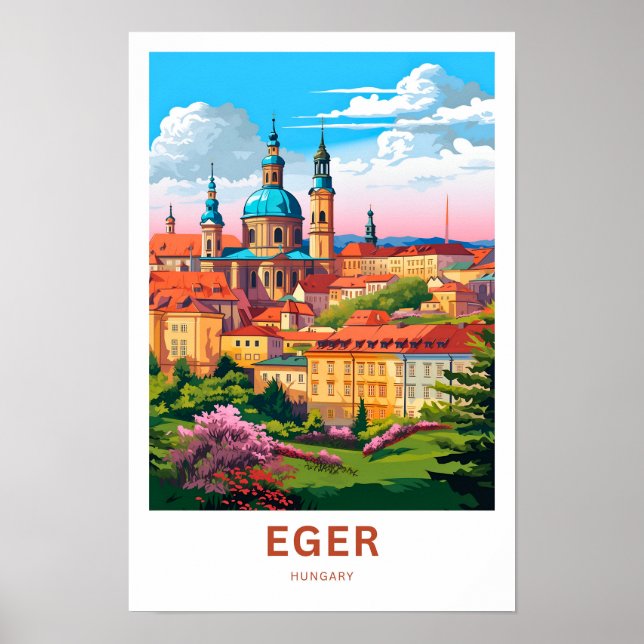 Eger Hungary Viagem Impressão (Frente)