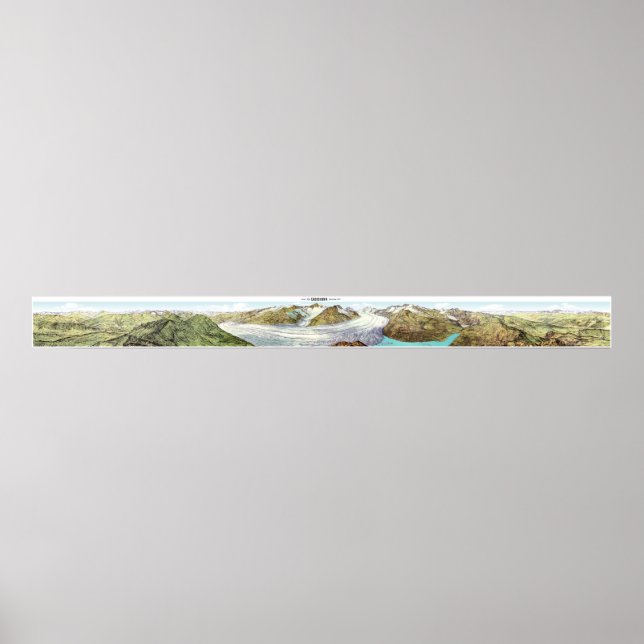 EGGISHORN Swiss Alps Panorama 360° Poster (Frente)