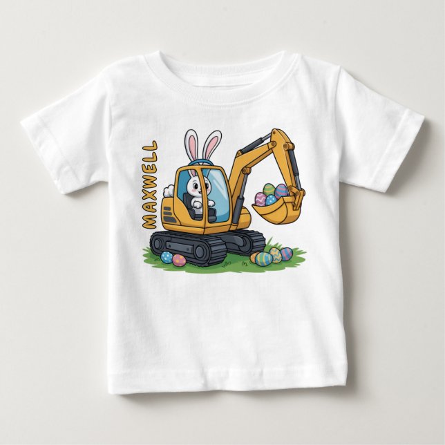 Eggs-Cavator Toddler Easter Egg T-Shirt (Frente)