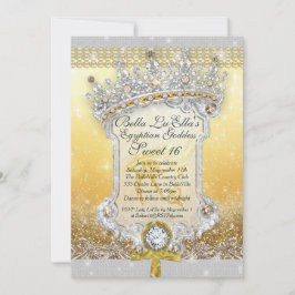 Egípcio Bling Sweet 16 Quince Convites