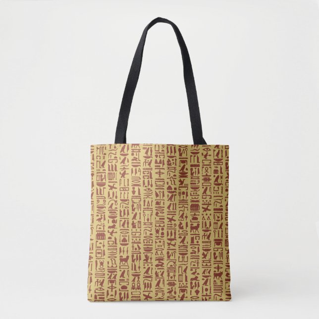 Egípcio Hieroglyph Tote Bag (Frente)