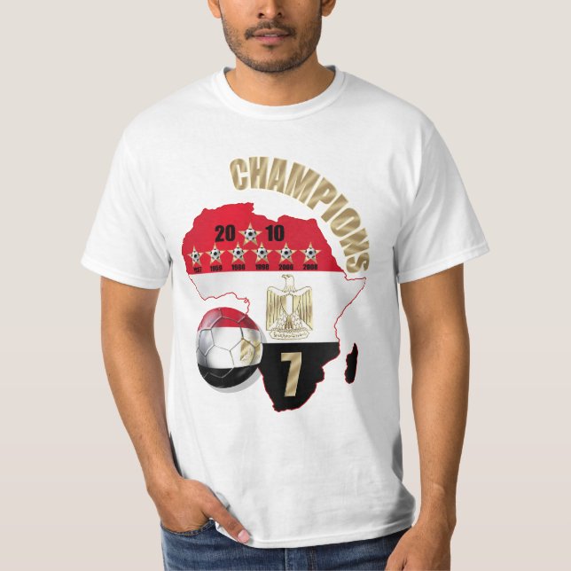 Egipto África 2010 patrocina o t-shirt do valor (Frente)