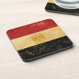 Egito Flag Vintage Grunge Design Porta copos