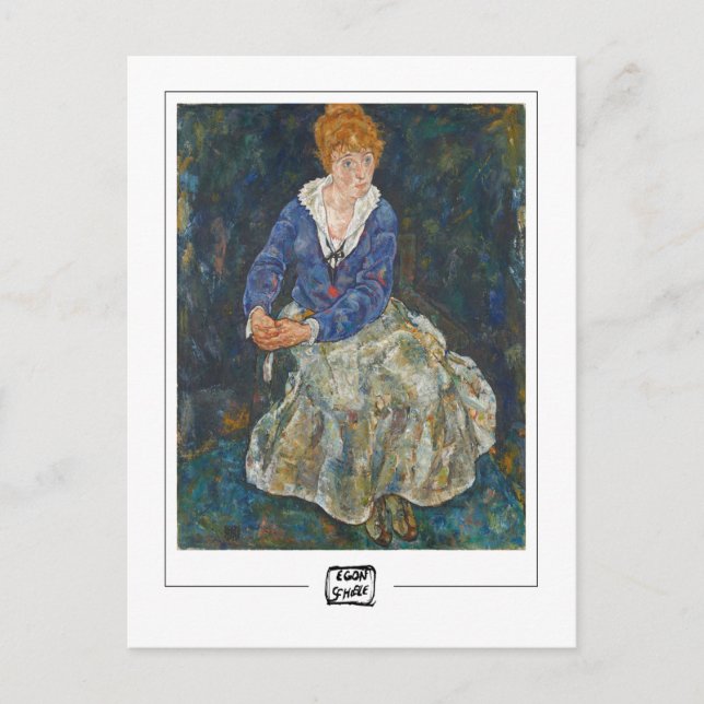 Egon Schiele #4 - Cartão Postal de Arte Fina (Frente)