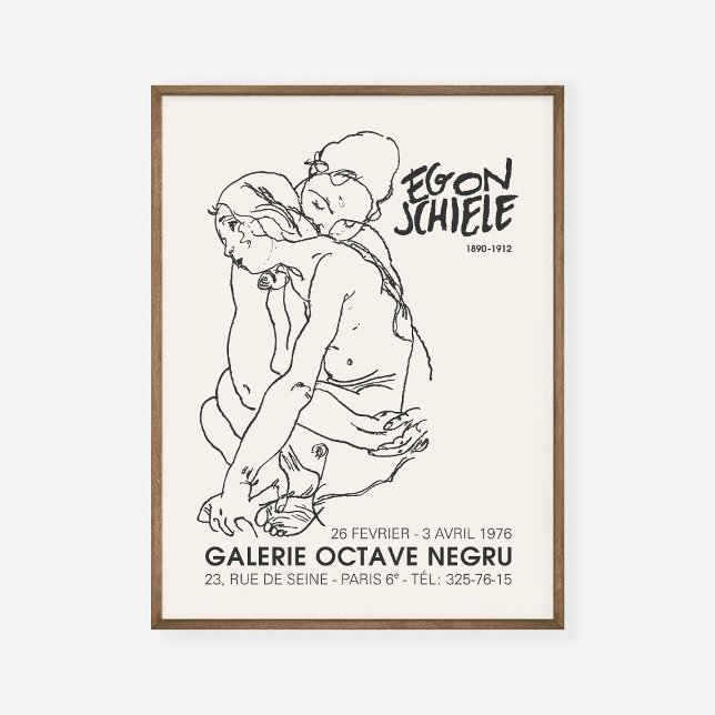 Egon Schiele Seated Art Exhibtion Poster (Criador carregado)