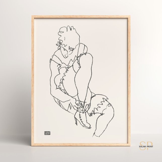 Egon Schiele Woman Seated Art Impressão Vintage (Criador carregado)