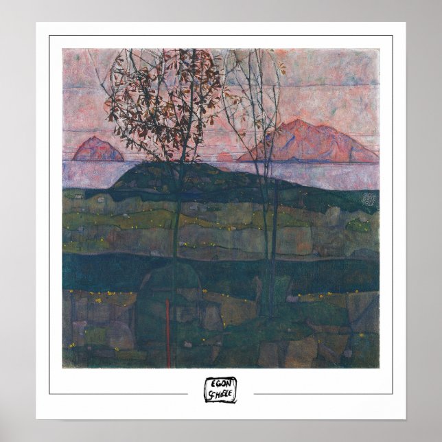 Egon Schiele Zedign Art Poster nº 6-3 (Frente)