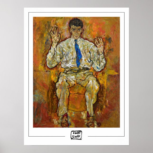 Egon Schiele Zedign Art Poster nº 7-3 (Frente)