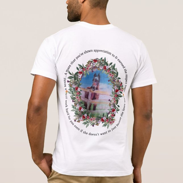égua de corrida para bebês. T-Shirt (Verso)