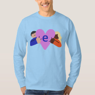 EH Logotipo de Compaixão T-shirt de manga longa az