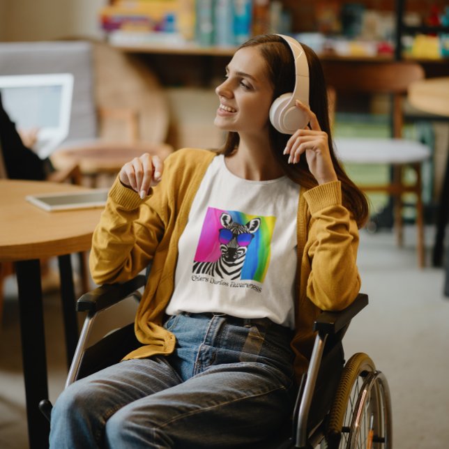 Ehlers Danlos Awarness Zebra T-Shirt (Spread Ehlers Danlos Awareness with this colorful zebra tri-blend t-shirt! )