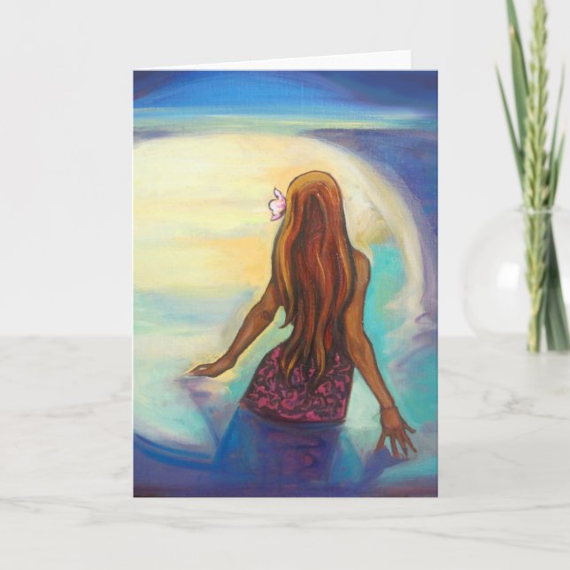 "Ehu Girl" pinta no cartão de saudação (Frente)