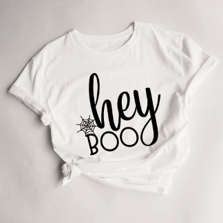 Ei Boo Cute Halloween Mulher T-Shirt