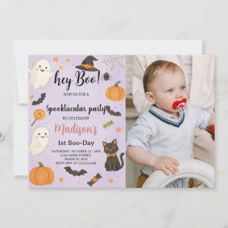 Ei Boo Spooktacular primeiro aniversario Convite
