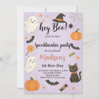 Ei Boo Spooktacular primeiro aniversario Convite