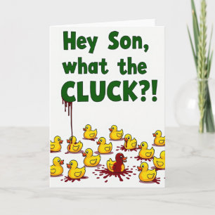 Ei Filho, Que Cluck Cartão Engraçado
