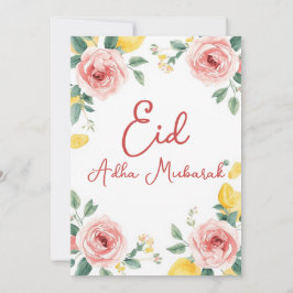 Eid Al Adha Mubarak Cartão de Saudação Floral Mode