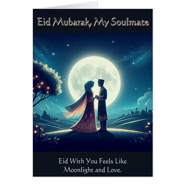Eid Com Você - Um Cartão Romântico Soulmate (Frente)