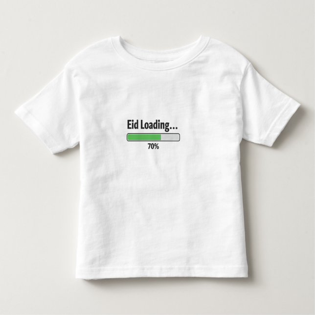 Eid Loading 70% Funny Toddler T-Shirt | Cute Ramad (Frente)