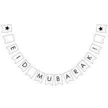 Eid Mubarak Bandeira de Pennant Banner
