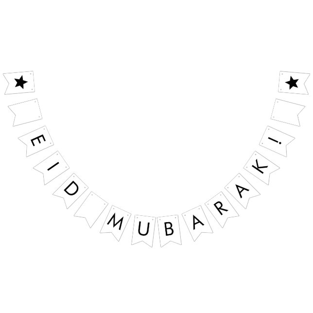 Eid Mubarak Bandeira de Pennant Banner (Todos)