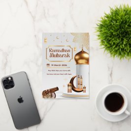 Eid Mubarak Card with Masjid