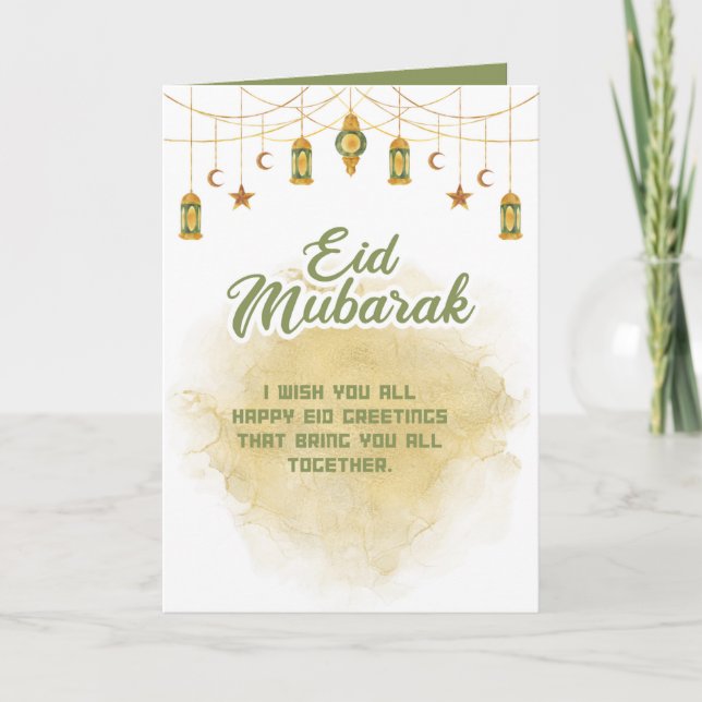 Eid Mubarak - Cartões de agradecimentos Saudável (Frente)