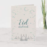 Eid Mubarak dobrou o cartão