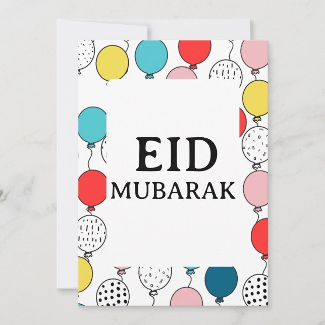 Eid Mubarak dobrou o cartão (Frente)