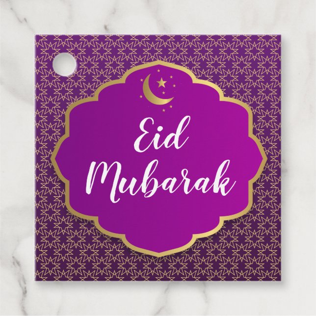 Eid Mubarak - Etiqueta Roxa (Frente)