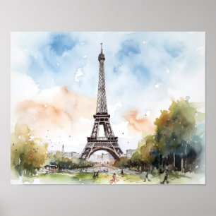 Eiffel Tower Paris França Art Impressão Poster