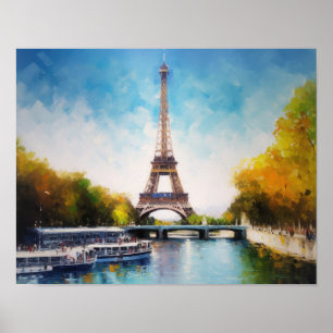 Eiffel Tower Paris França Art Impressão Poster