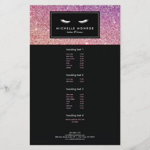 Eilashes com Folheto Brilhante Púrpura/Rosa