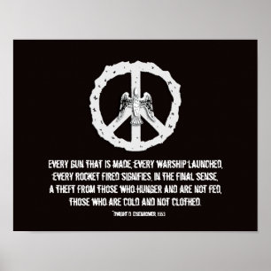 Eisenhower Quotation Peace Poster