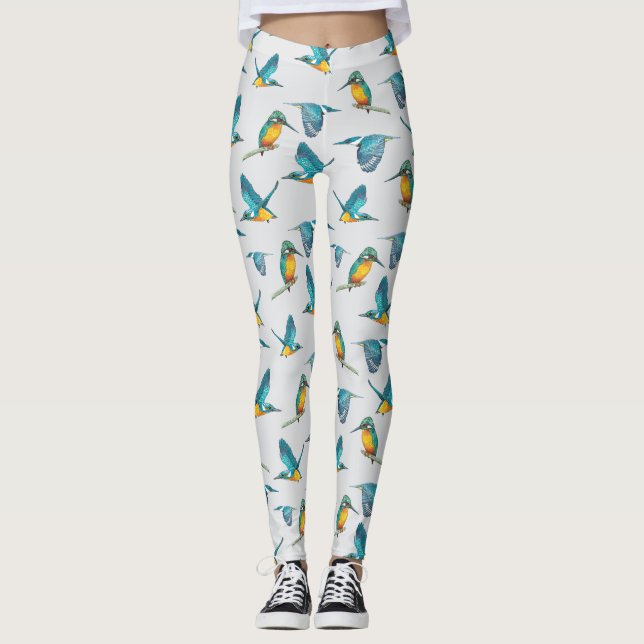 Eisvogel-Muster Leggings (Frente)